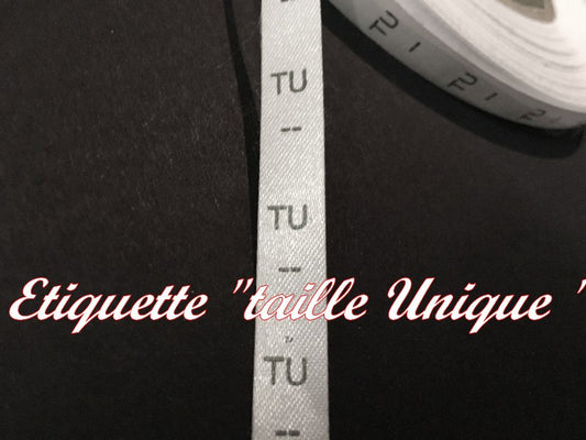 Etiquette De Vêtements " Tailles Unique " x  Par 1000 Pièces A Coudre De Composition Textile , Contexture Pour Confection.