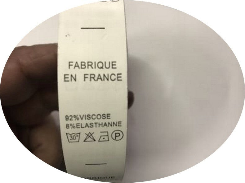 Etiquettes De Vêtements " 92 % Viscose 8 % Elasthanne" x  Par 800 Pièces A Coudre De Composition Textile , Contexture.
