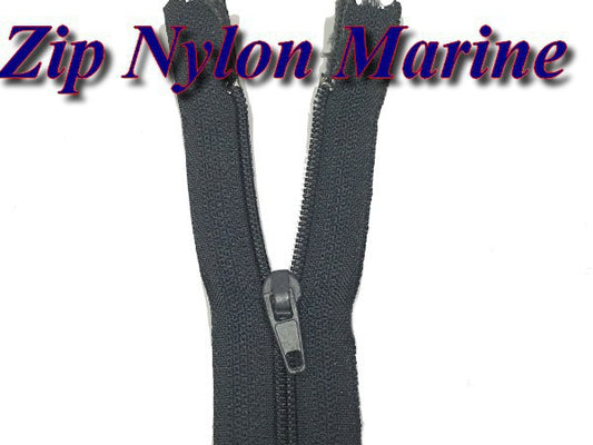 Navy Blue Zipper with Nylon Slider 20 cm to Sew.