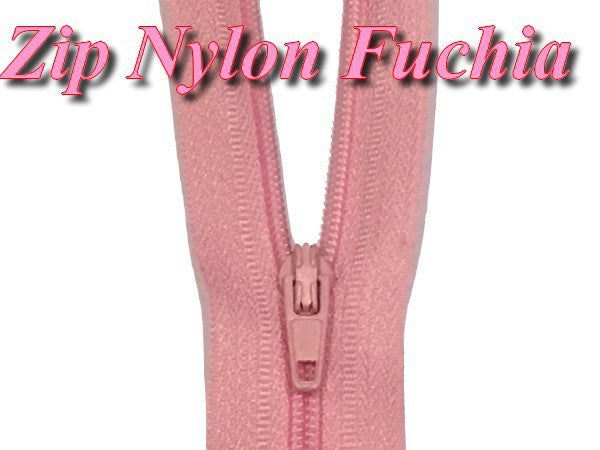 Fushia Zipper with Nylon Slider 20 cm to Sew.