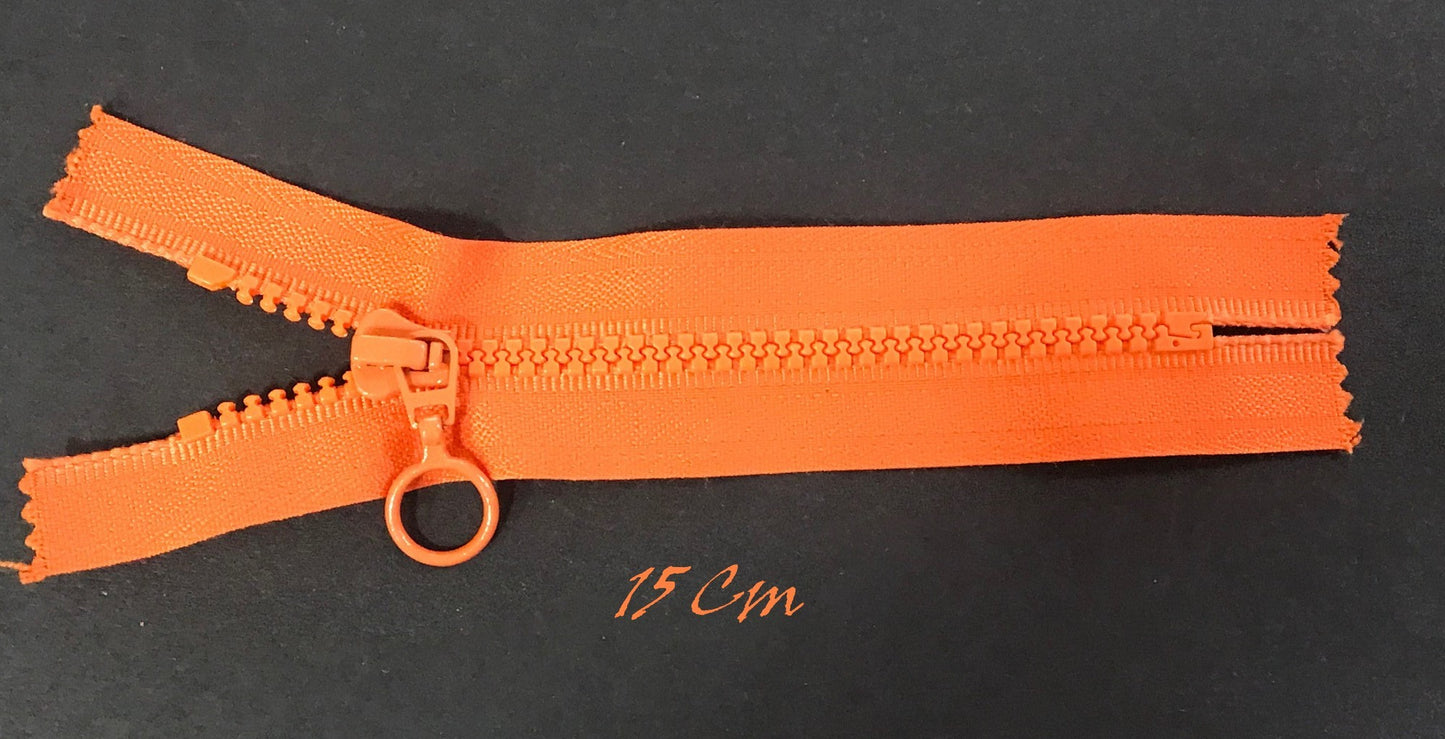 15 cm Fluorescent Orange Injected Closure in Plastic Mesh to Sew.