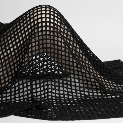 Filet en Coton 128 cm - Maille Ajourée 2x2 cm - Tissu Non Extensible