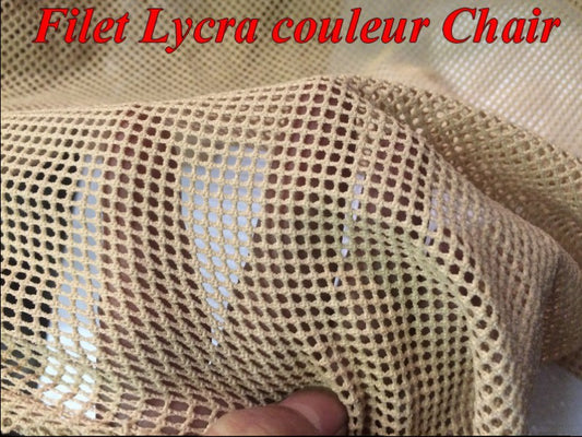 Filet Lycra au Mètre Couleur Chair Largeur De 1 mètre 10  Pour Danse Et Lingerie.