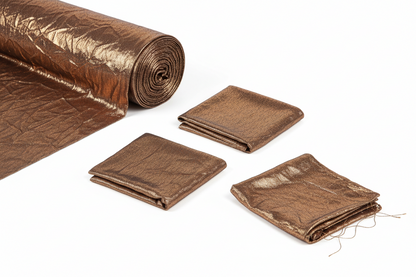 Tejido de Lycra Bronce con Lamé Lurex Metalizado para Coser en Ropa de Danza y Lencería.