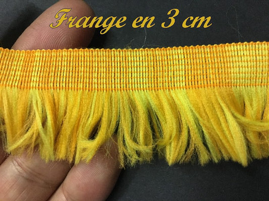 3cm Yellow Orange Sewing Fringe for Clothing Decorations