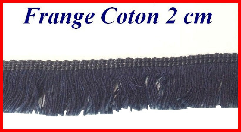 2 cm Navy Cotton Fringe by the Meter