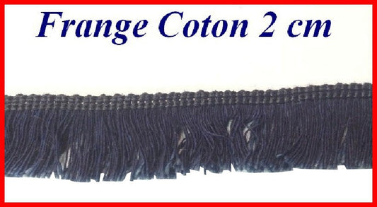 2 cm Navy Cotton Fringe by the Meter