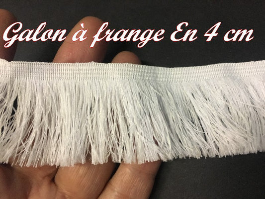 Charleston Fringe by the Meter White 4 cm - Fringe Trim for Creative Hobbies