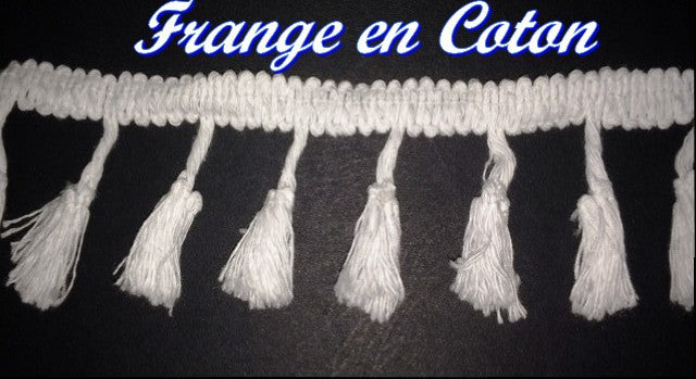 Charleston Fringe by the Meter White Cotton Pompom