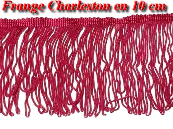 10cm Rayon Charleston Fringe in Raspberry by the Meter for Sewing, for Crafts and Costumes