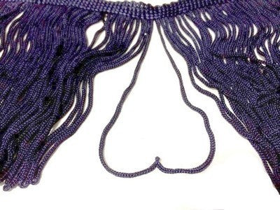 10cm Navy Rayon Charleston Fringe by the Meter for Sewing and Crafts