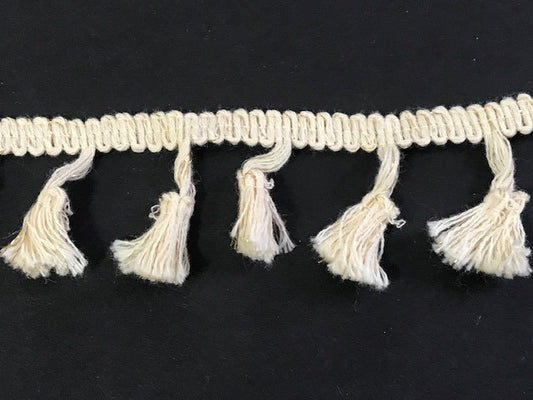 Gold Iridescent Cotton Pompom Fringe by the Meter