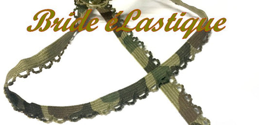 Galon A Bride élastique A Coudre.  En motif Militaire Pour Lingerie Et Customisations De Vetements