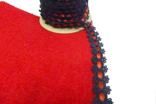 2 cm black and red braid by the meter