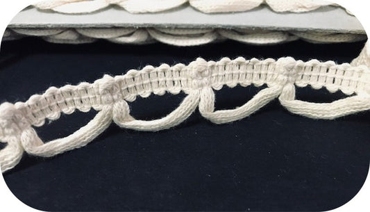 Ecru Cotton Bridle Trim for Sewing. For Clothing Customizations