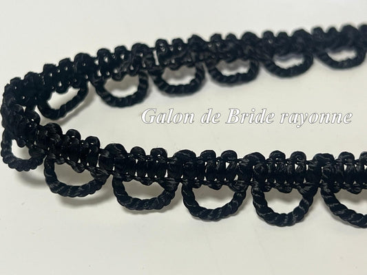 Black Rayon Bridle Trim – Elegance and Finesse for Sewing and Customizing