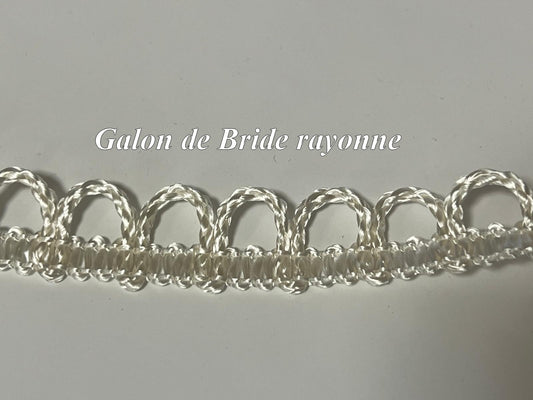 Ecru Rayon Bridle Trim – Added Lace for Sewing and Customizing