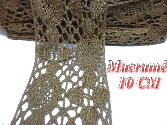 Macrame Lace Trim in 10 cm Beige to Sew.