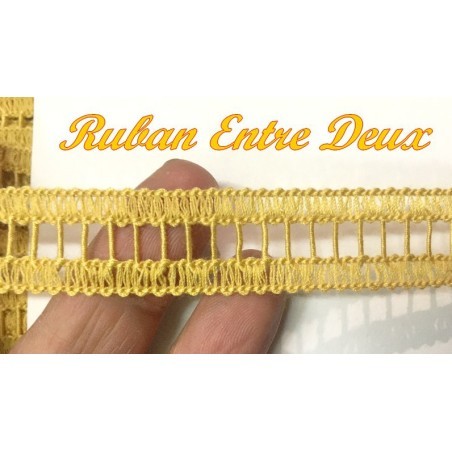 Braid Between Two By The Meter Mustard In Day Scale of 2 cm To Sew For Clothing Sewing