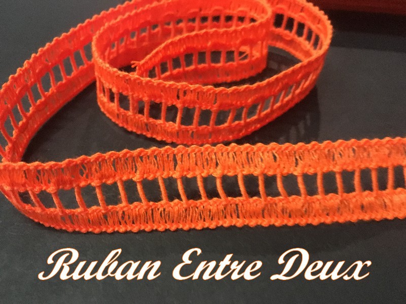 Braid Between Two By The Meter Fluorescent Orange In Day 2 cm Scale To Sew For Clothing Sewing