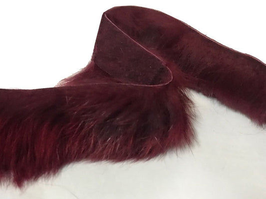 Burgundy Rabbit Hair Braid By The Meter