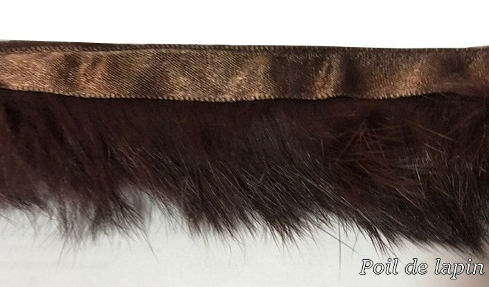 Galon Fourrure Poil de Lapin Marron Au mètre
