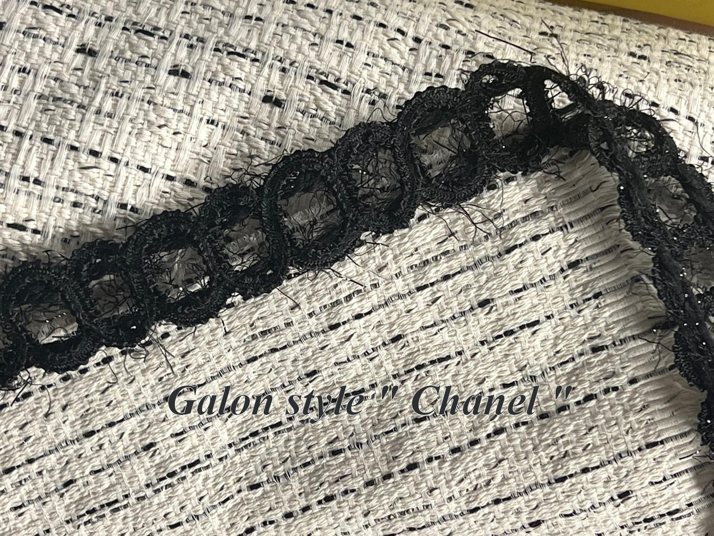 Galon Noir Style "Chanel" - L'Élégance Intemporelle pour vos Créations Couture - Black Trim "Chanel Style" – Timeless Elegance