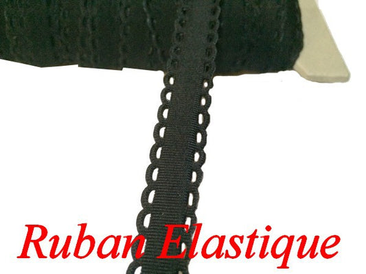 Galon Ruban Elastique En 12 mm Féstonné, pour lingerie, et Customisations.