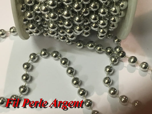 Galon Ruban Perle Au Mètre, Fil Perlé Au Mètre Couleur Argent Pour Décorations Guirlande Et Loisirs Créatifs