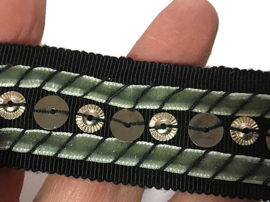 Galon Ruban velour au mètre Couture Noir sur gros grain