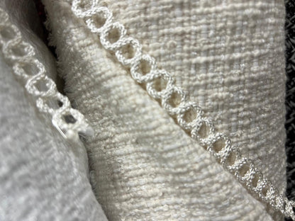 Ivory Openwork "Chanel" Style Braid - Satin Shine Fancy Braid - Sold by the Meter