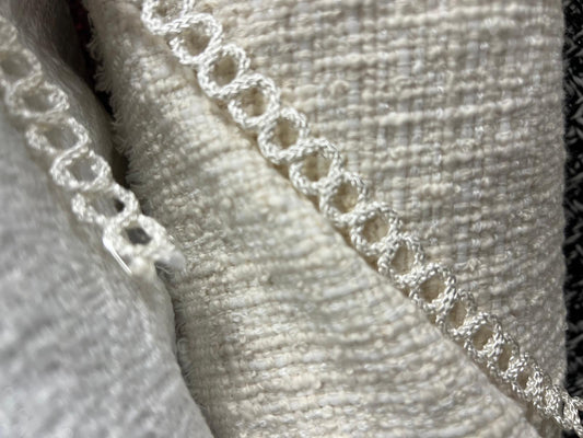 Galon Style " Chanel " Ajouré Ivoire – Tresse Fantaisie Éclat Satiné – Vente au Mètre