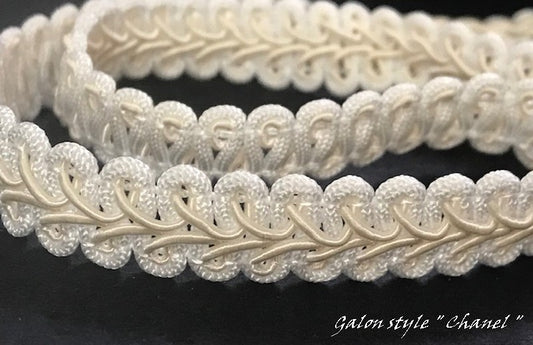 Galon Style "Chanel" Au Mètre  Ivoire Au Mètre Couture