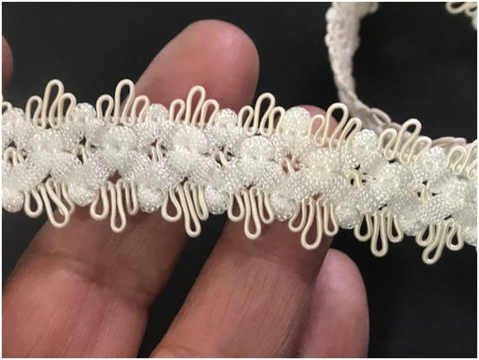 Galon Style "Chanel" Au Mètre  Ivoire Et Ecru Au Mètre En 20 mm Couture