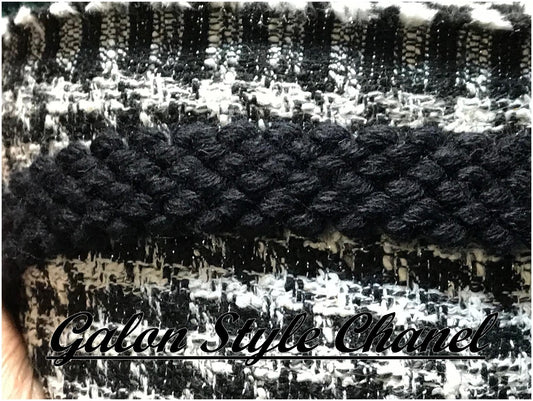 Galon Style " Chanel" Noir A Coudre