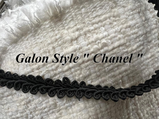Galon Style "Chanel" Noir - Couture Haute Gamme