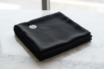 Coupon Mousseline de Soie Noire 3 mètres — Black Silk Chiffon