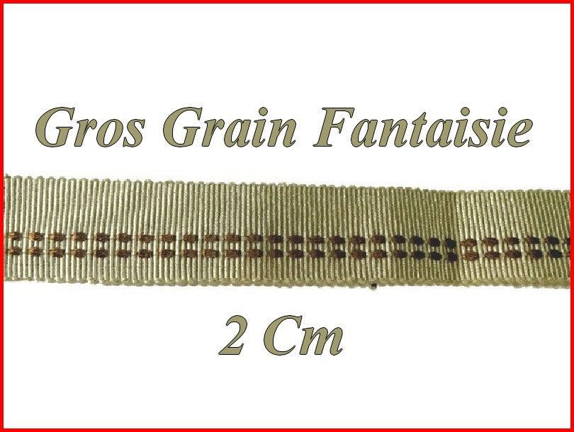 2 cm Fancy Sand Color Grosgrain for Sewing.