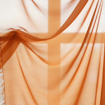 Tissu Mousseline de Soie Orange – Vendu au Mètre