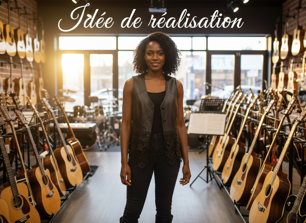 Galon Simili Cuir Noir à Festons - 4 Rangs sur Tulle - 65 mm