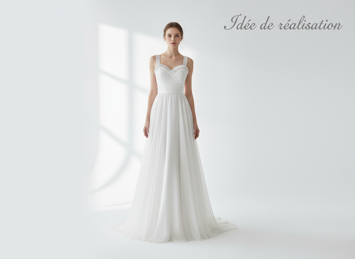 Ruban Plissé Satin Organza Filet 85mm - Stretch Élégant