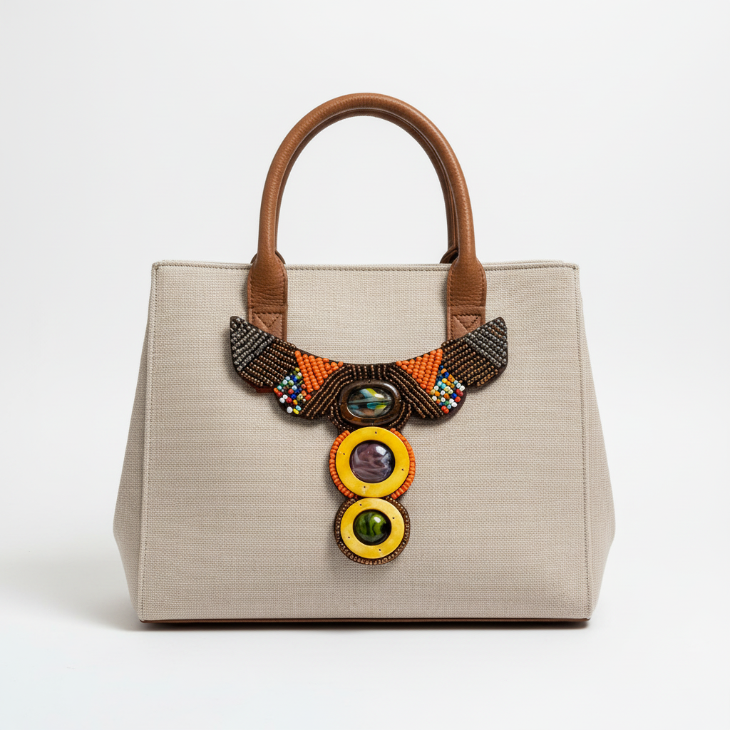 Patch perles sur sac à main - customisation accessoire