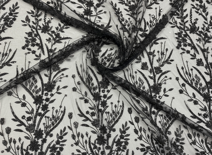 Présentation tissu tulle perlé - Product display