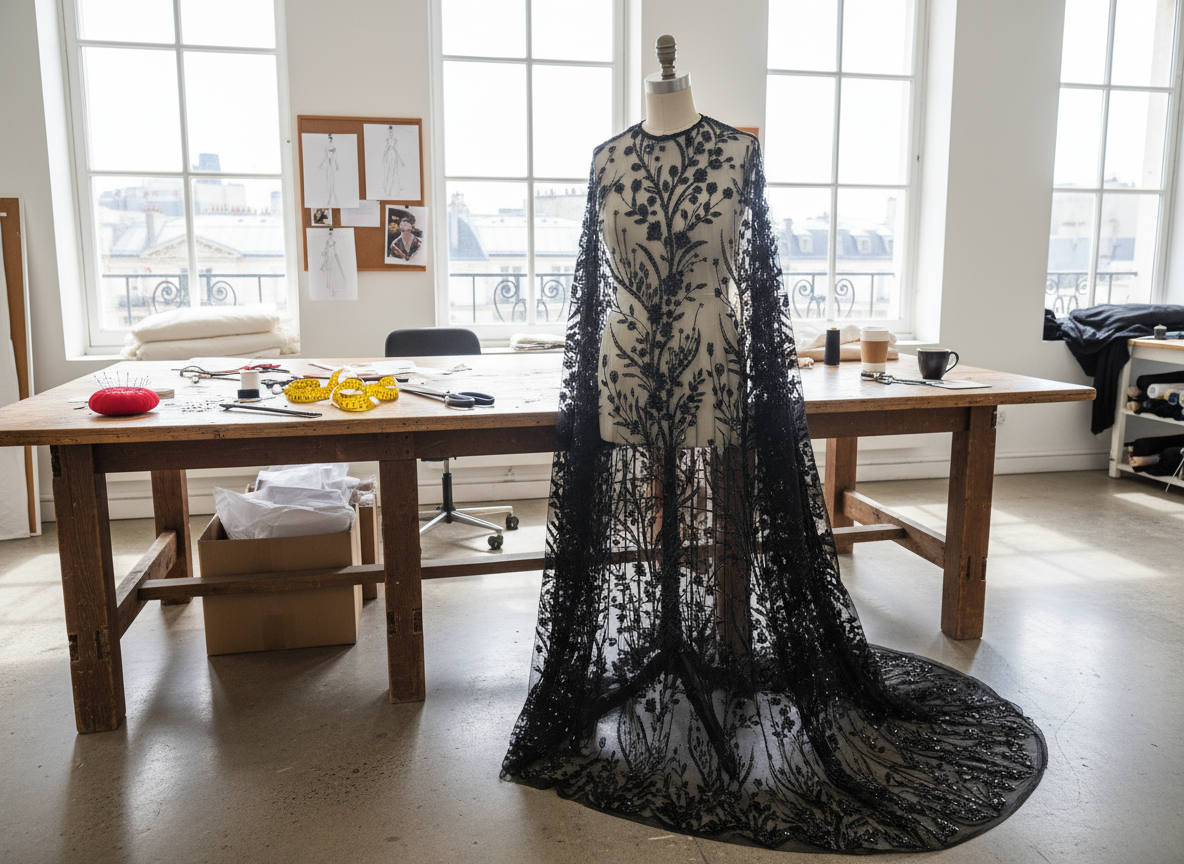 Atelier couture tulle perlé - Fashion designer studio