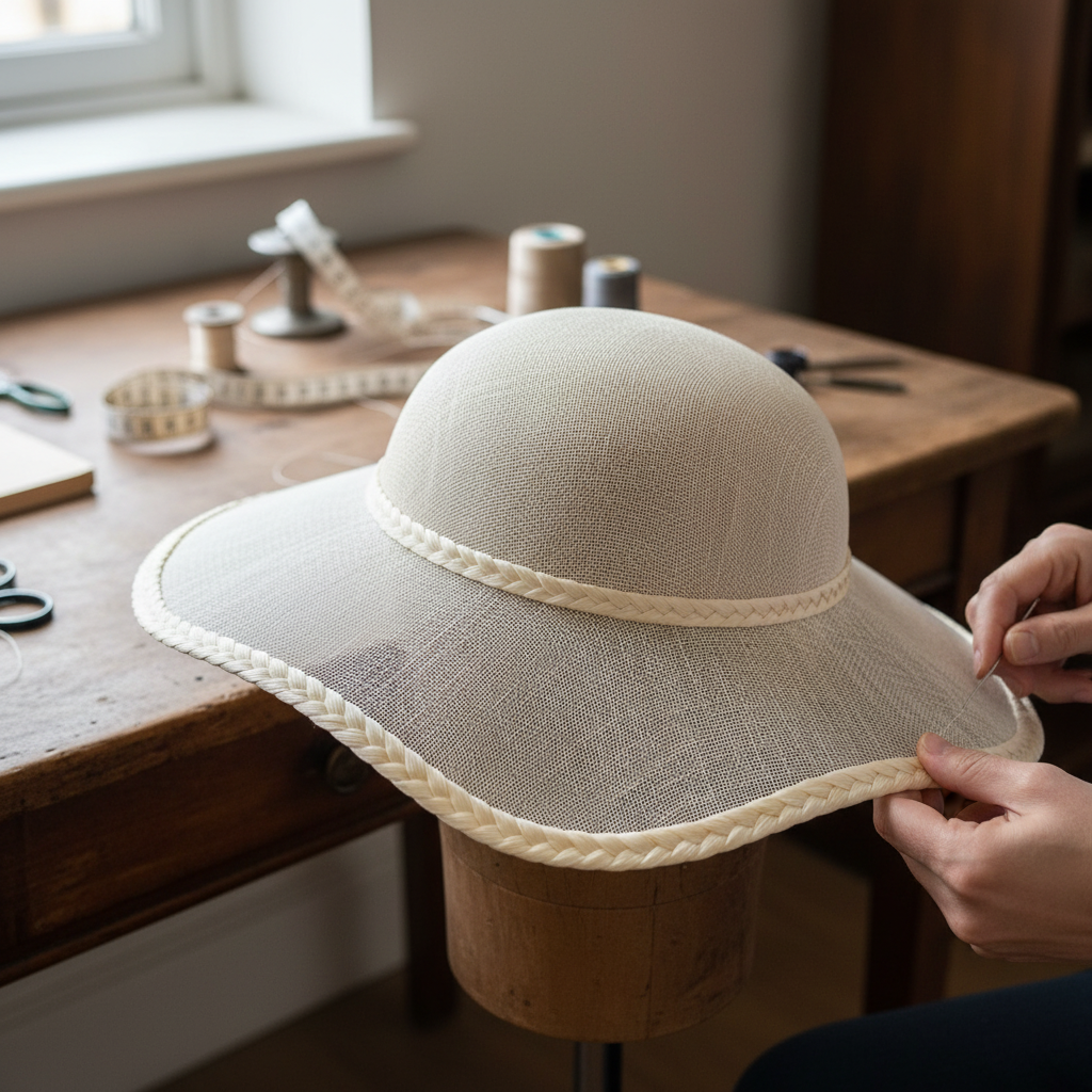 Chapeau chapellerie avec crin - structure rigide
