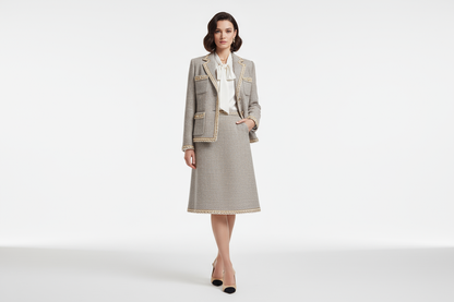 Idée de réalisation - Tailleur gris-beige complet