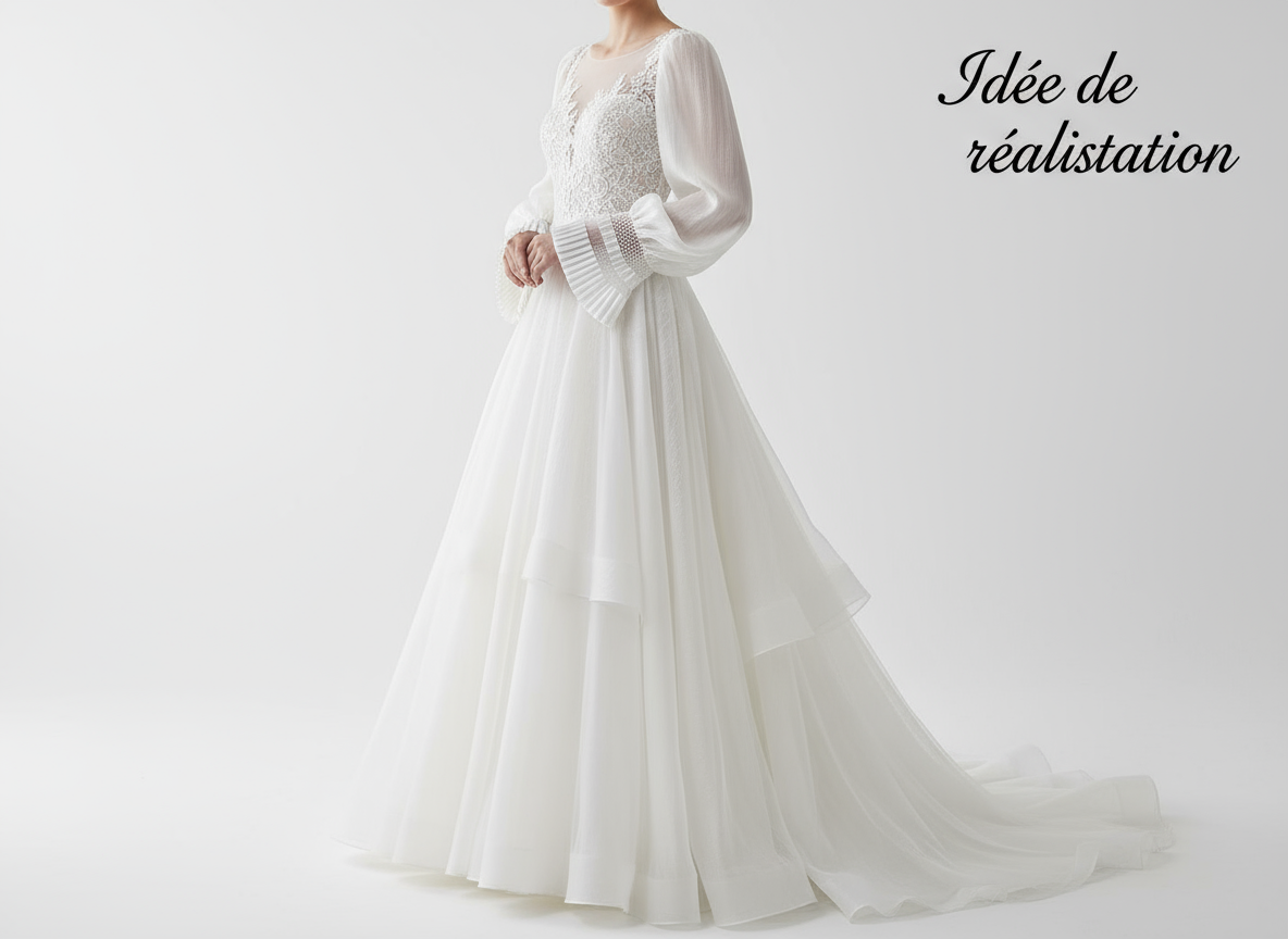 Ruban Plissé Satin Organza Filet 85mm - Stretch Élégant