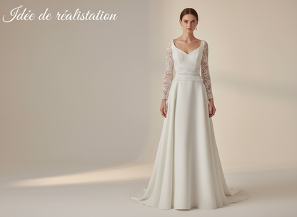 Ruban Plissé Satin Organza Filet 85mm - Stretch Élégant