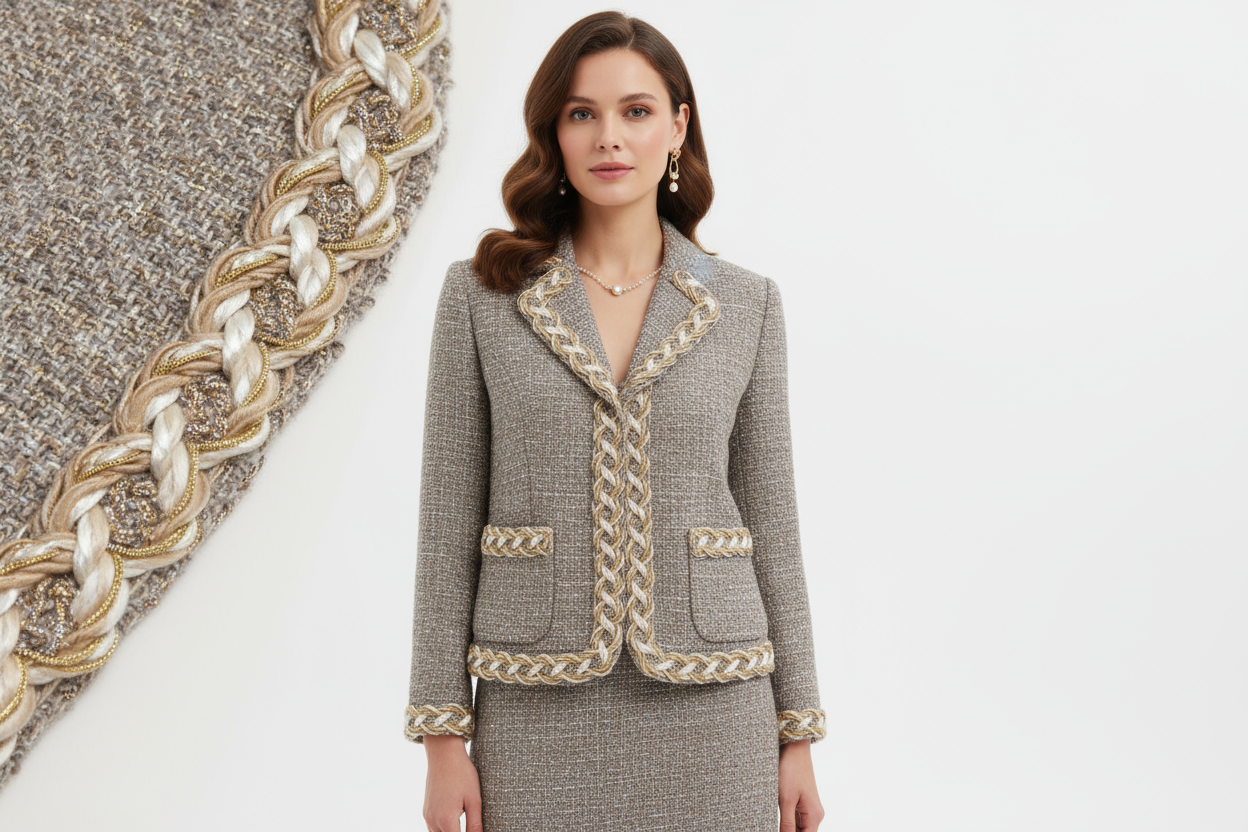 Idée de réalisation - Tailleur Chanel gris