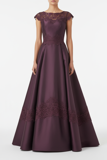 Robe avec dentelle prune 5cm - customisation colorée